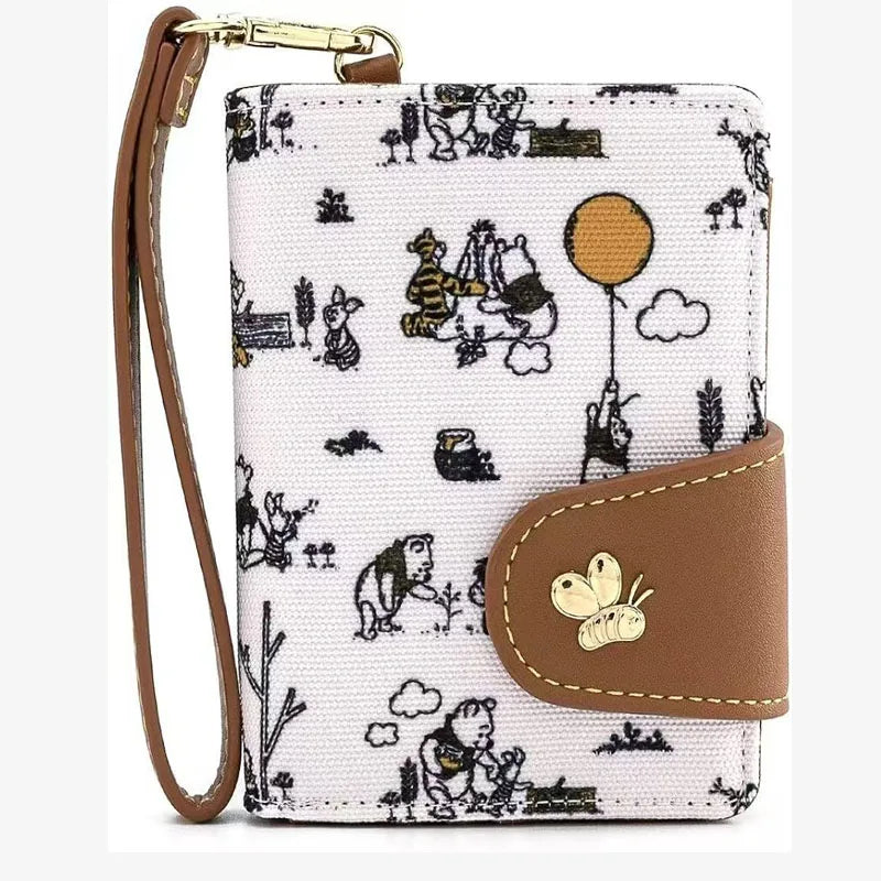 15 Styles Loungefly Marie Cat /Winnie /Belle / Eeyore / Woody/ Floral Flap Zip Around Mini Wallet