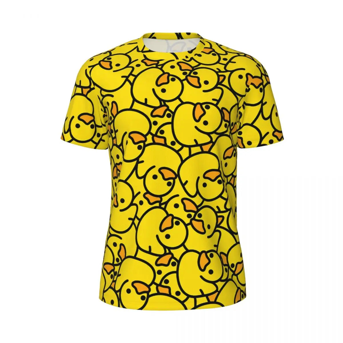 Yellow Ducks Funny Animal T-Shirt Vintage Running T-Shirts Breathable Summer Popular Tee Shirt Graphic Big Size Tops