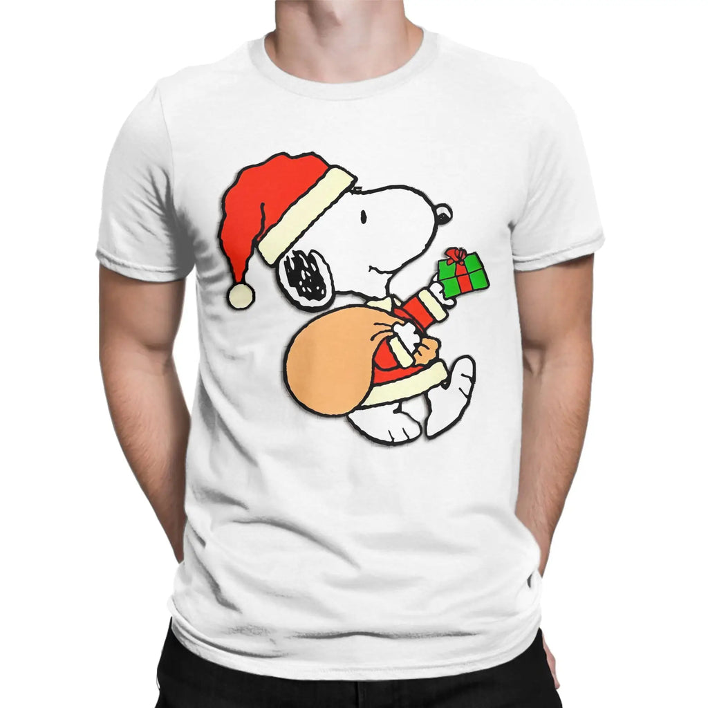 Print Snoopy Since 1958  T Shirt Cotton Short Sleeve  Round Neck