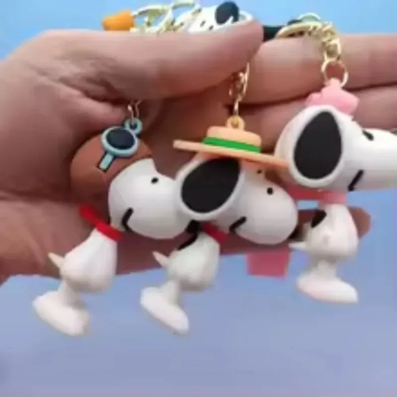 Snoopy Cute Doll Kawaii Trendy New Cartoon Schoolbag Charm Pendant Bag Jewelry Car Keychain Gift Christmas Creative Keychain
