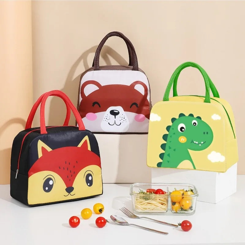 Lunch Bag Cute Cartoon Animal Lunch Box Large Capacity Thermal Cooler Bag