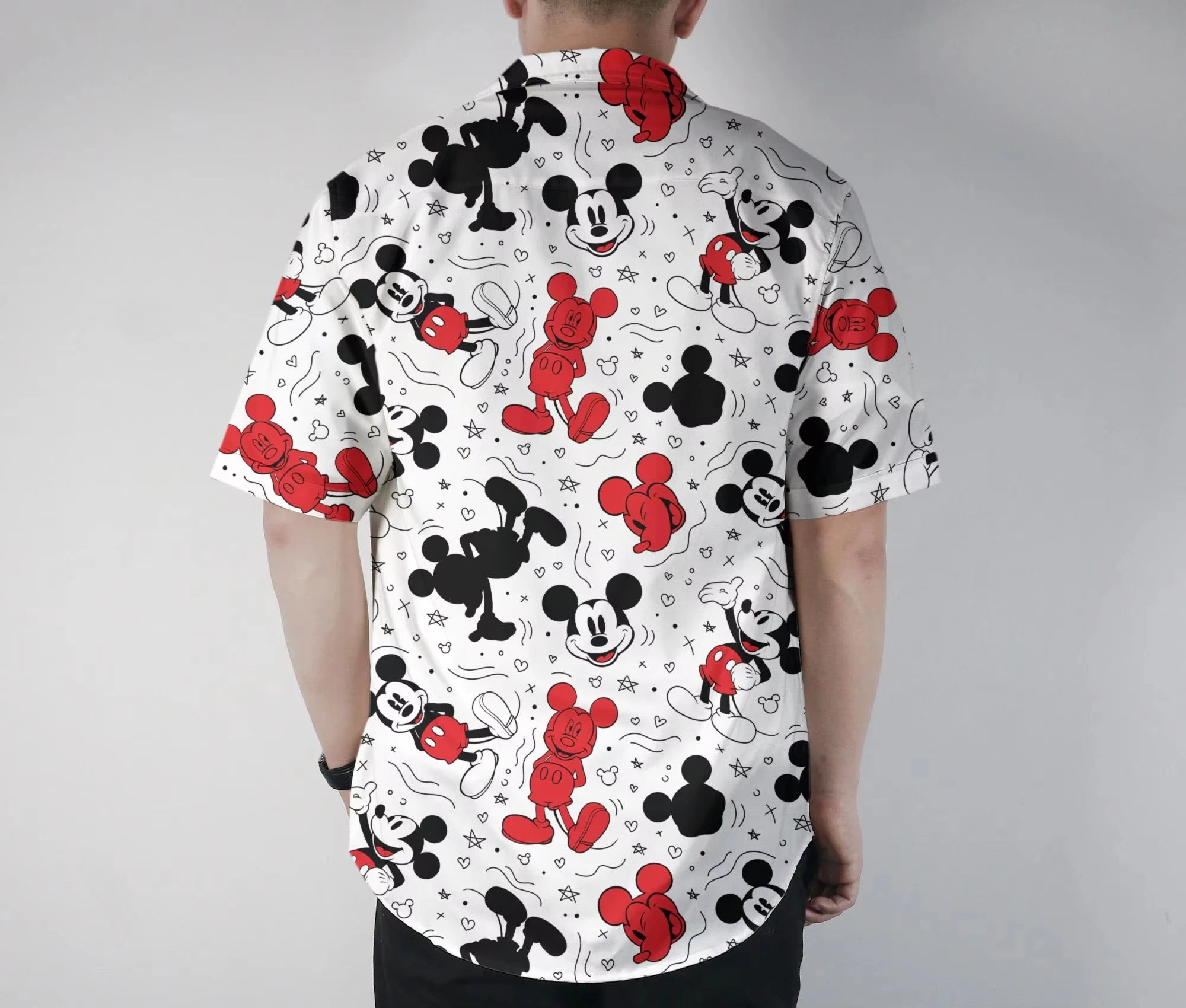Summer Hot Selling Cute Mickey Minnie Casual Couple Hawaiian Shirt