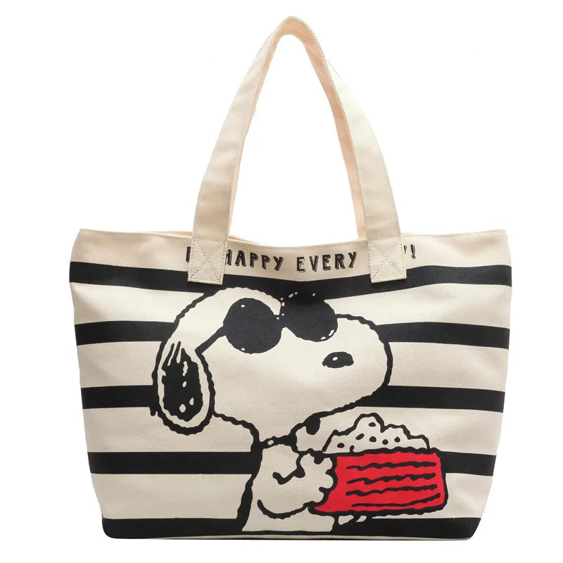 Snoopy “Cool Joe” Cartoon Large Capacity Canvas Bag