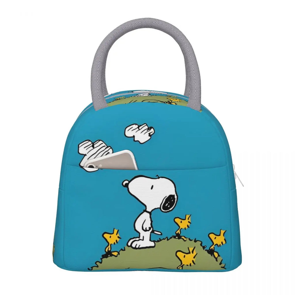 Snoopy Peanuts Insulated Lunch Bags Leakproof Meal Container Thermal Bag Lunch Box Tote School Travel Men Women