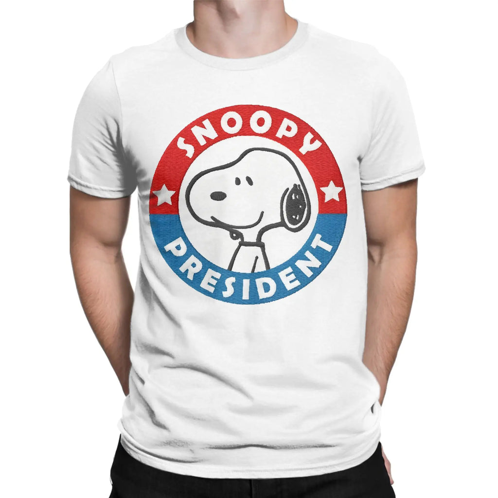 Print Snoopy Since 1958  T Shirt Cotton Short Sleeve  Round Neck
