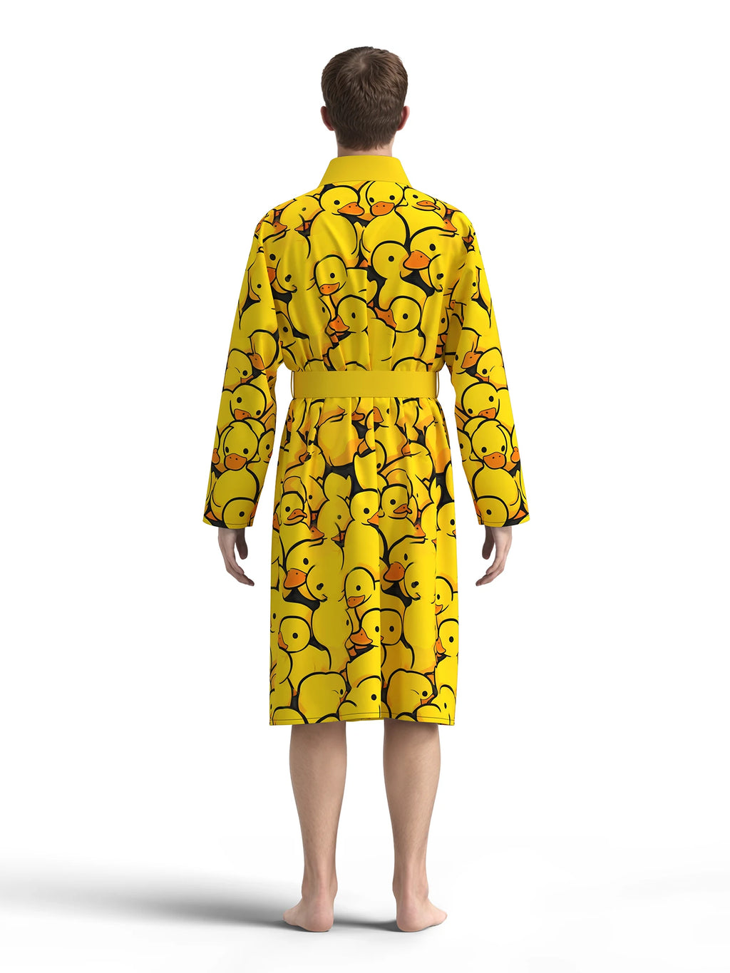 New men's nightgown, skin-friendly bathrobe 3D printed home casual quick-drying