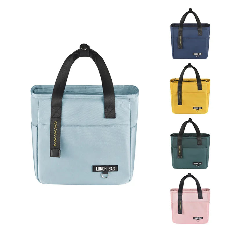 Fashionable Student Lunch Box Bag, Office Worker Lunch Box Handbag, Outdoor Insulation Bag, Fresh-keeping Ice Bag, Bento Bag