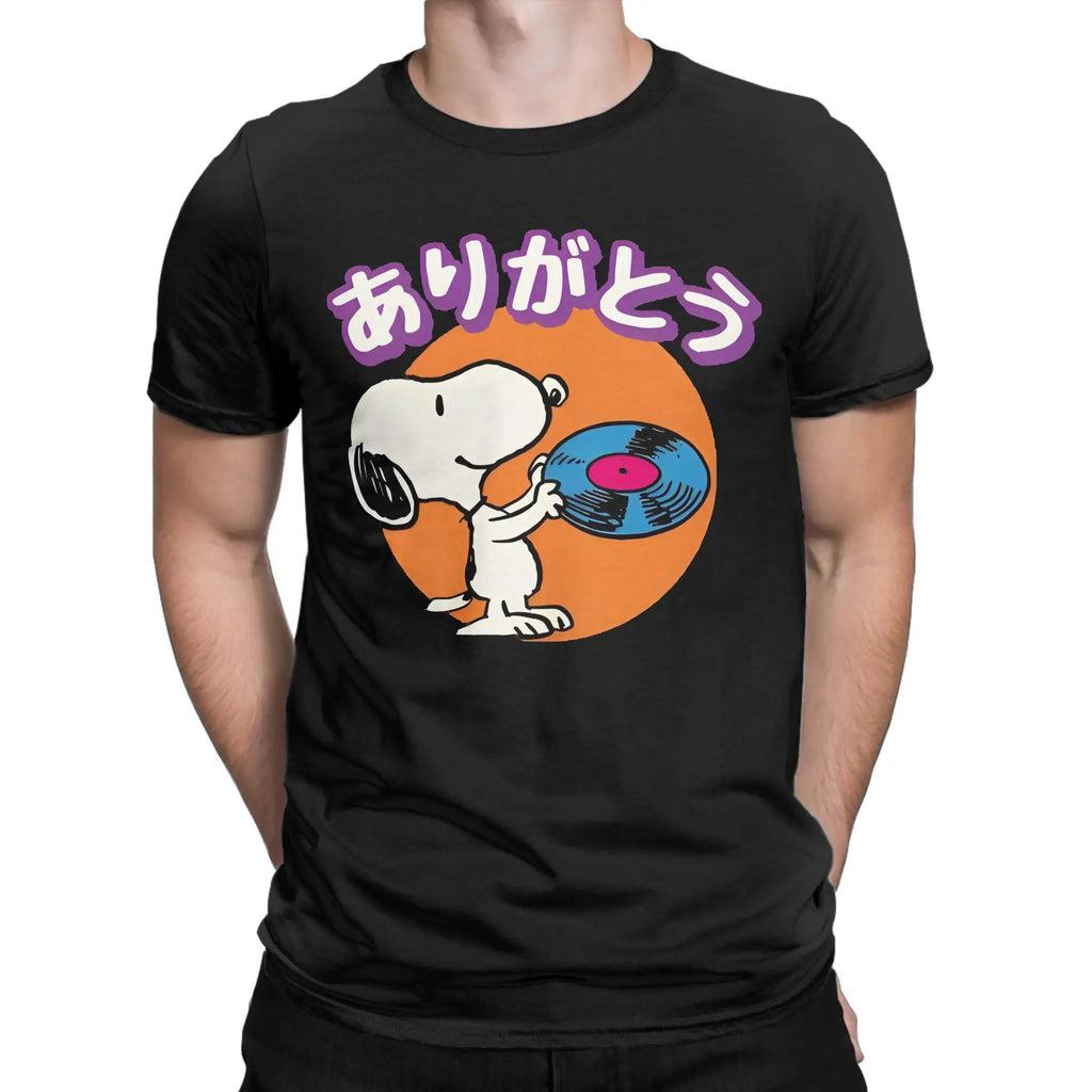 Print Snoopy Since 1958  T Shirt Cotton Short Sleeve  Round Neck