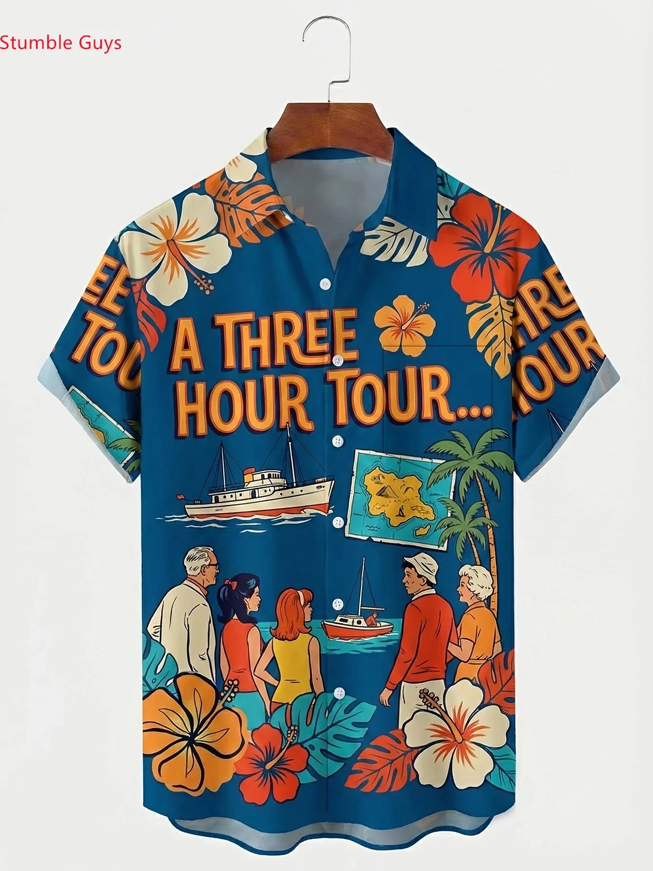 “Gillian’s Island 3 Hour  Tour” 2026 Summer Collection Men's Hawaiian Shirt Casual Man Women Short Sleeve Cool Beach Party Print Fashion Outfits