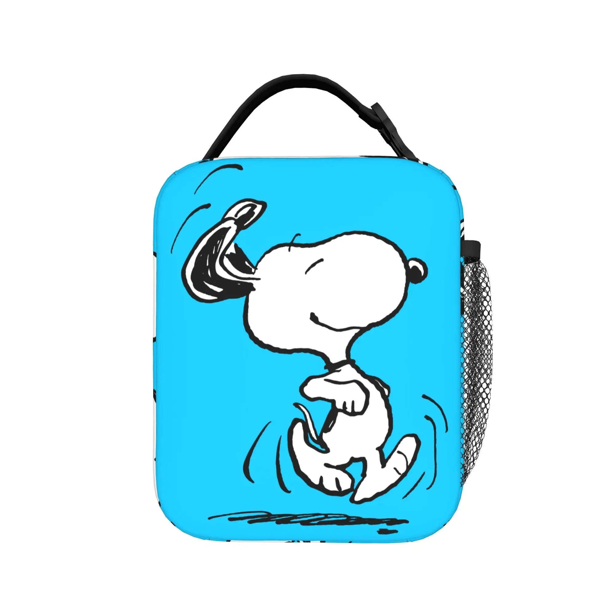 Snoopy Woodstock Riding Bike Insulated Lunch Bag Cooler Bag Reusable,Meal Container Cartoon Lunch Box Tote Food Bag Outdoor