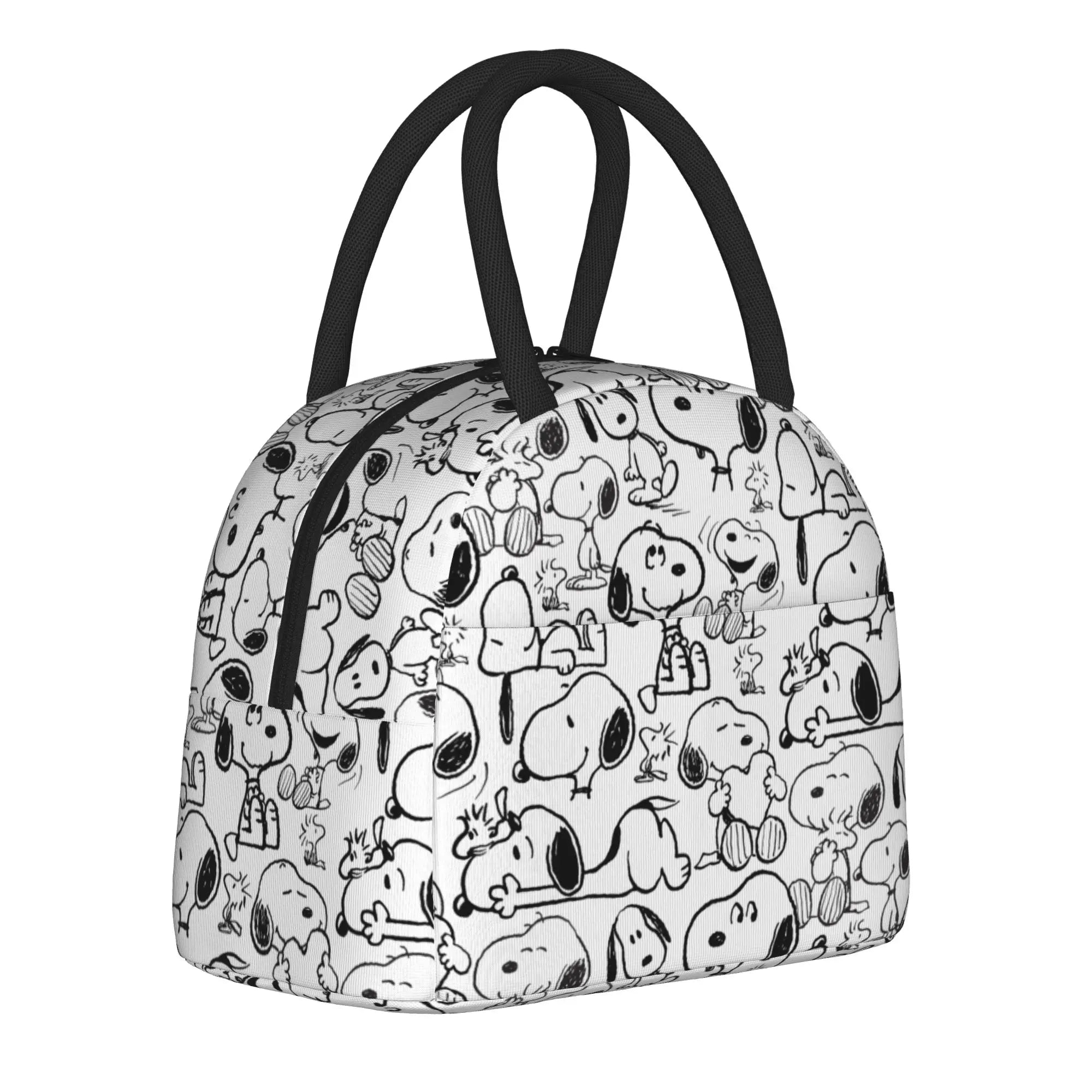 S-Dog-Snoopies Cartoon  Insulated Lunch Bag Cooler Bag Lunch Container  Leakproof Lunch Box Tote for Men Women Office  Picnic
