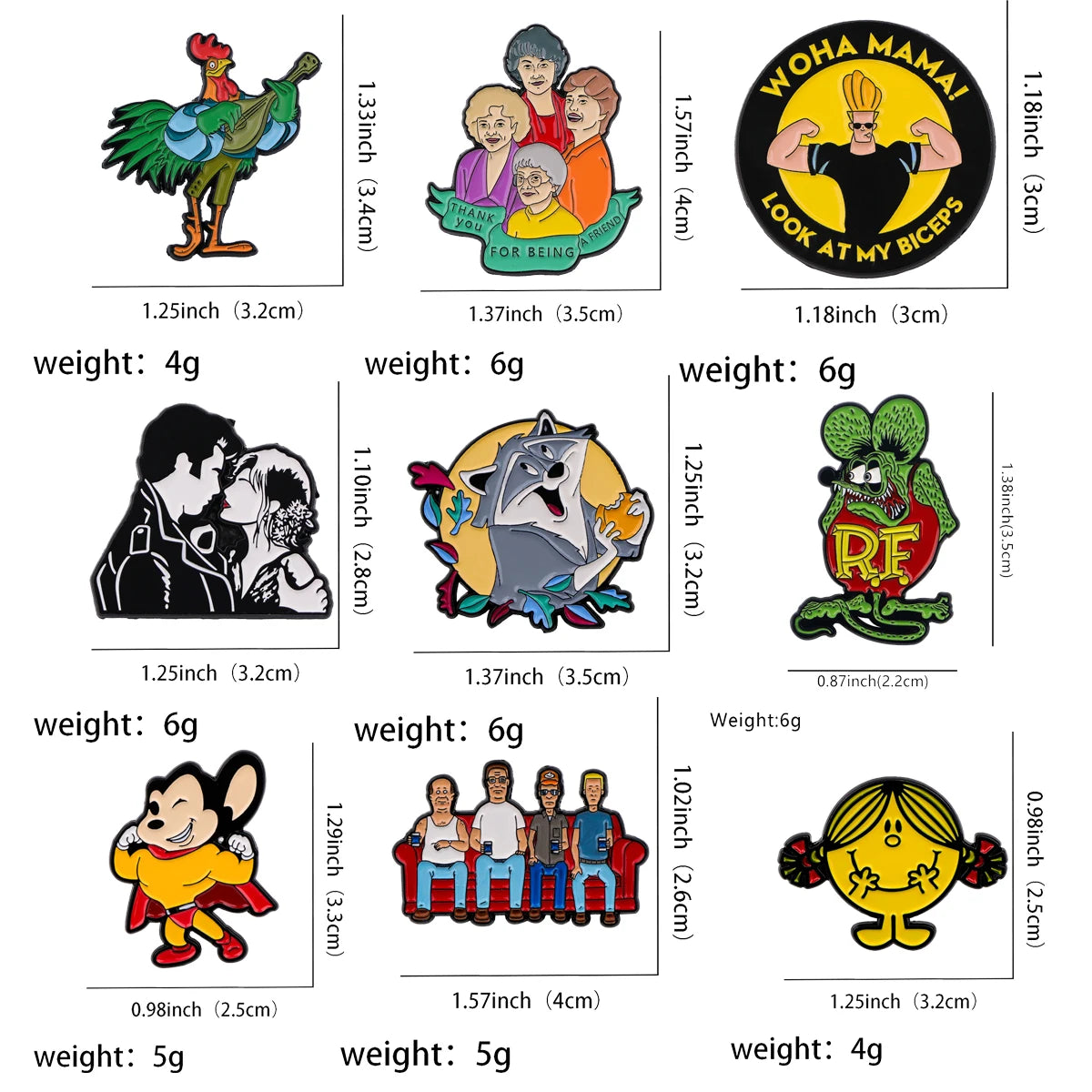 Cartoon The Golden Girls Cute Enamel Pins Elephant Brooches For Clothing Backpack Lapel Badges Fashion Jewelry Accessories Gifts