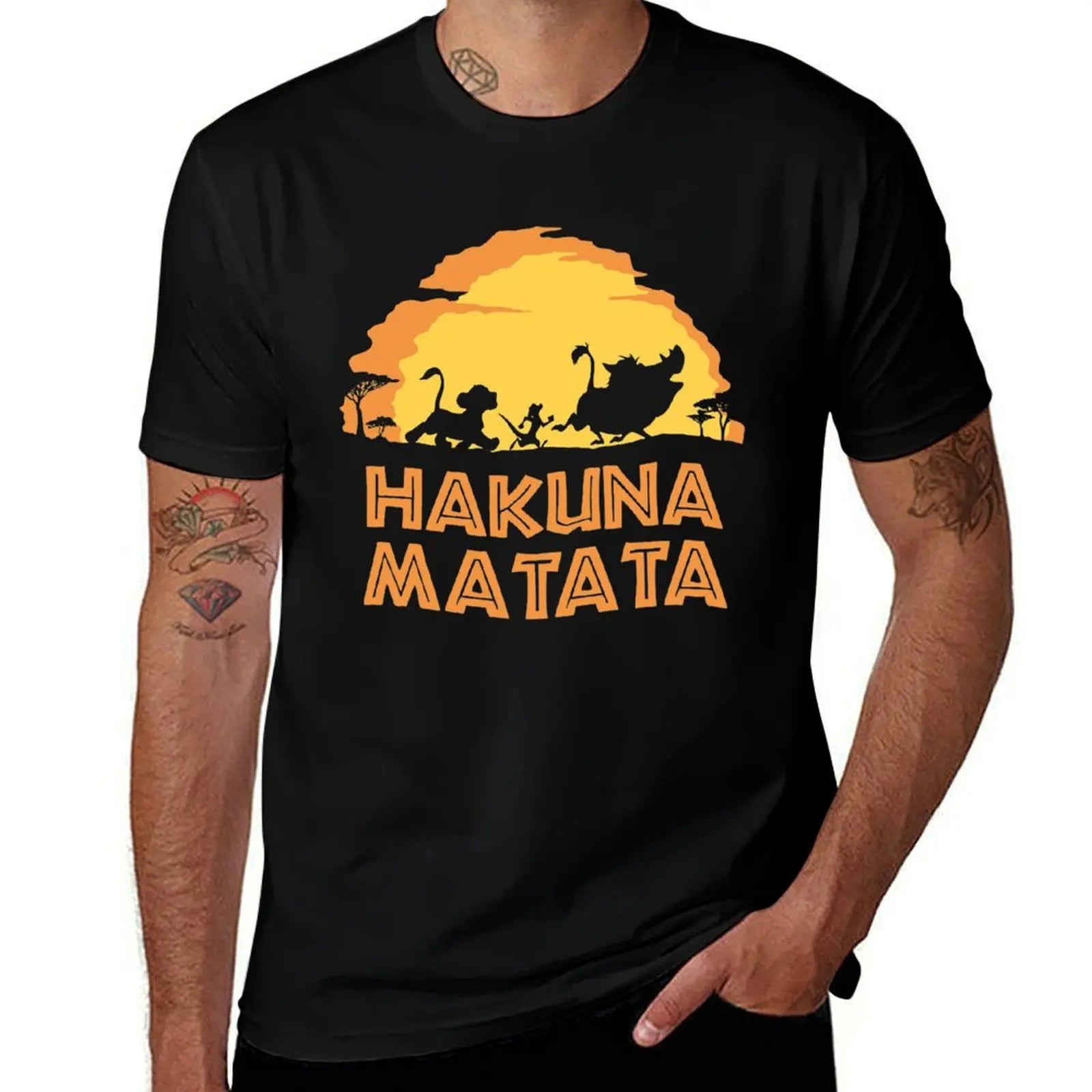 Fourha Hakuna Cartoon T-Shirt Christmas Theme Tee Top