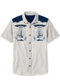 Retro Men's Short Sleeved Shirt , Quirky 3D Print Casual Fashion Summer Leisure Men's Shirts Y2k Clothing Tops