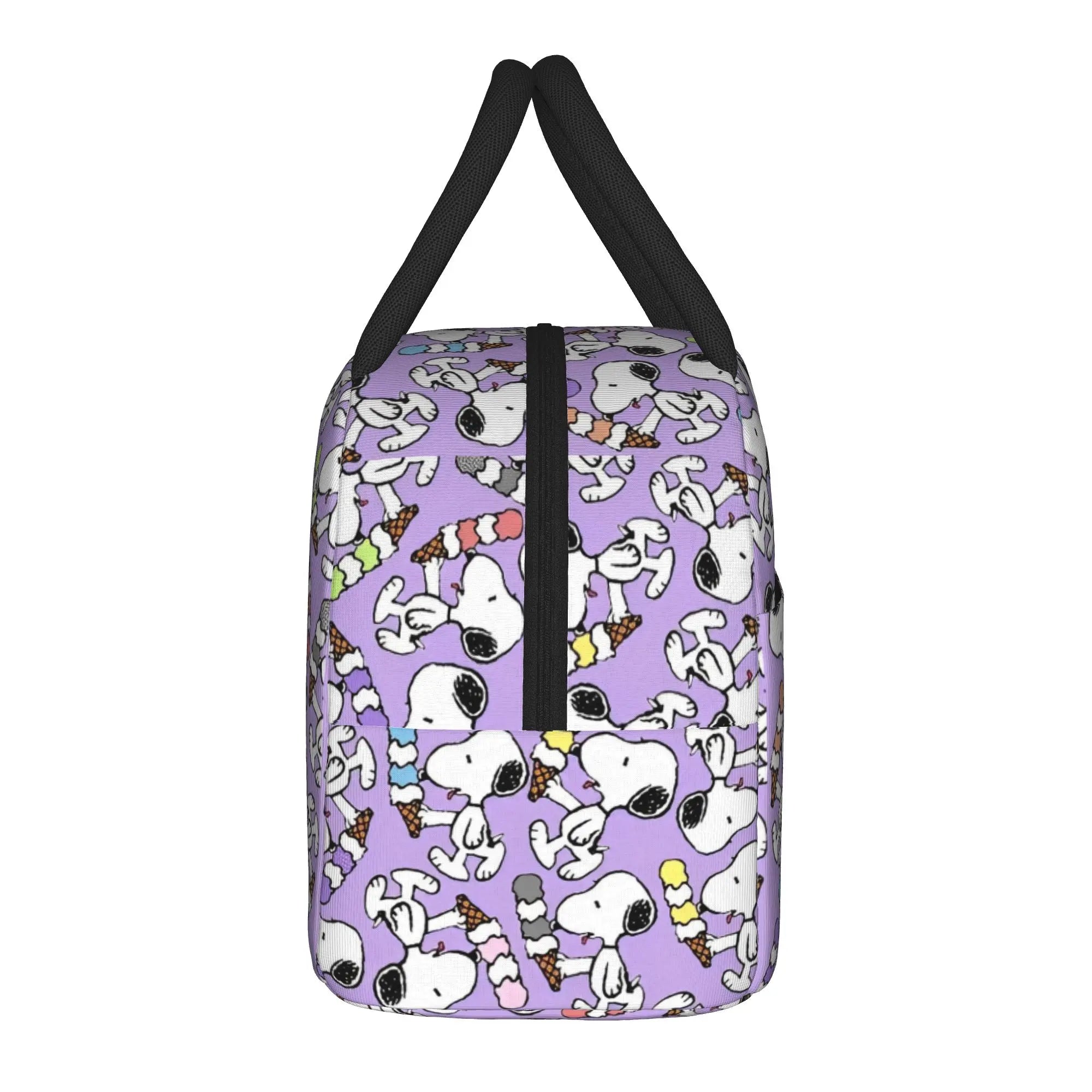 Snoopy Ice Cream Insulated Lunch Bag Cooler Bag Lunch Container Cartoon Leakproof Tote Lunch Box for Men Women Work  Picnic