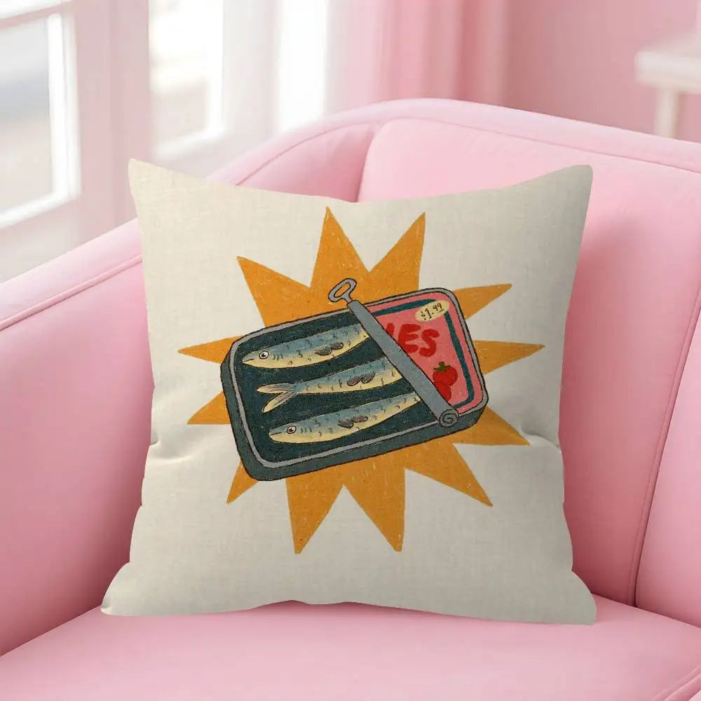 Sardine Can Decorative Pillow Cover