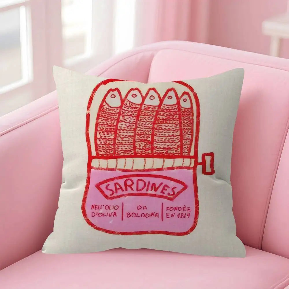 Sardine Can Decorative Pillow Cover