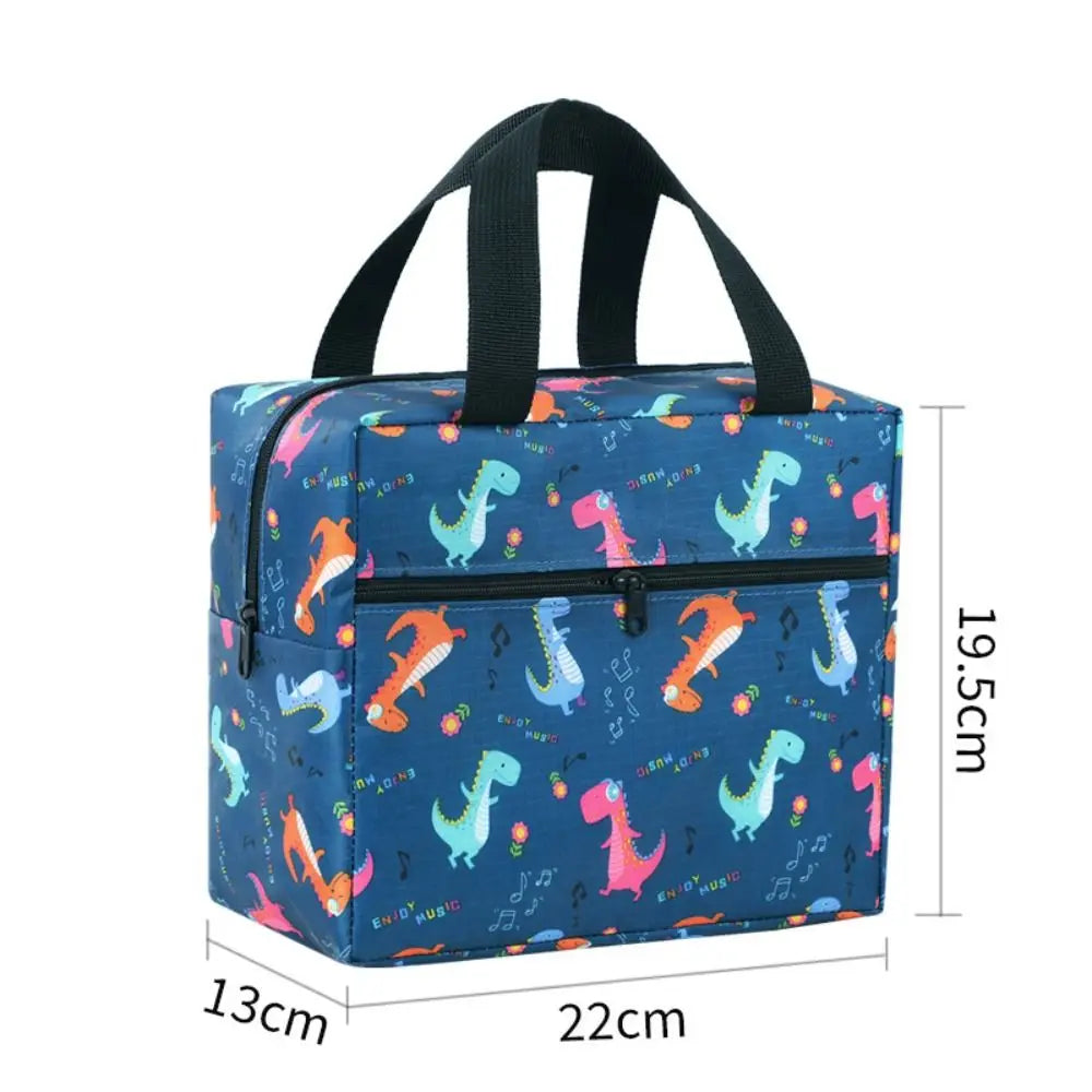 Cute Leakproof Lunch Bag Large Capacity Insulated Insulated Lunch Box Reusable Cute Animals Lunch Tote Students