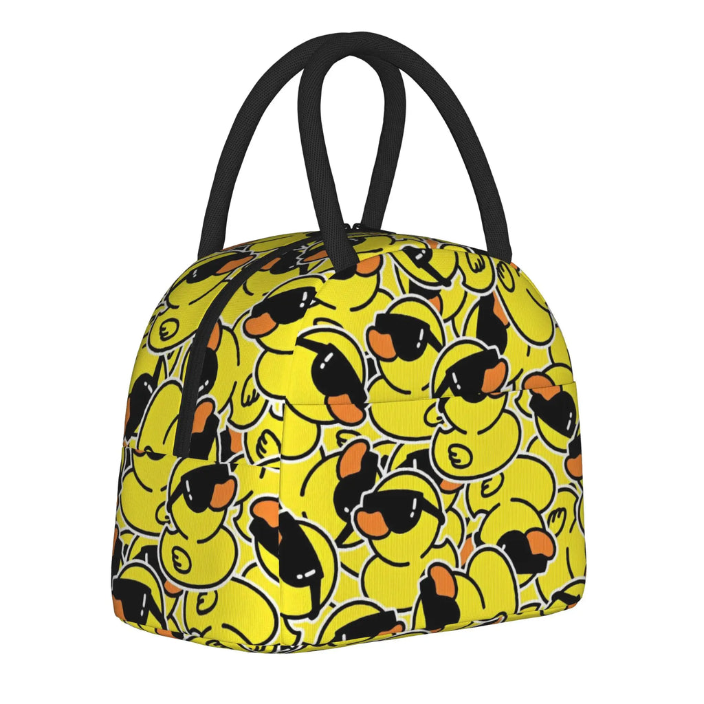 Cartoon Yellow Duck Pattern  Insulated Lunch Bags Thermal Bag Lunch Container  Leakproof Lunch Box Tote Food Storage Bags