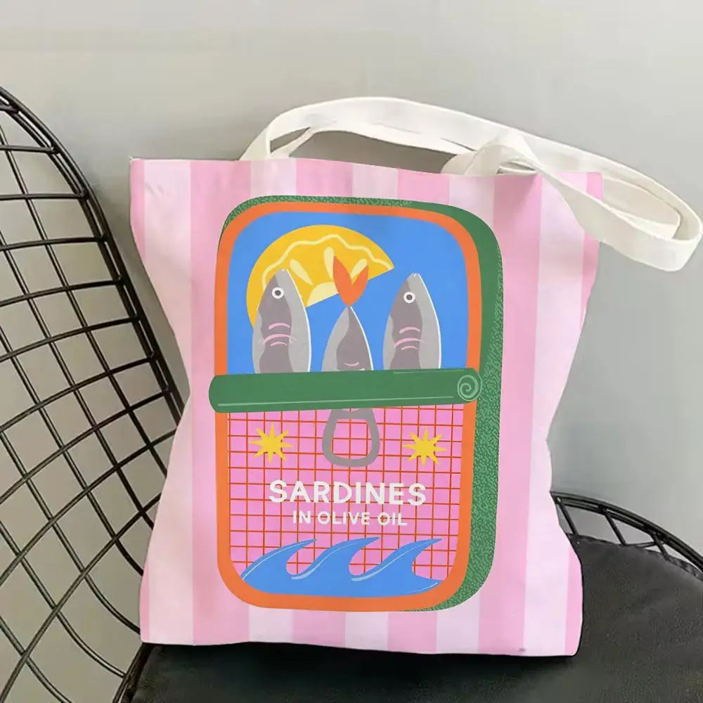 Sardine Can Canvas Tote Bag