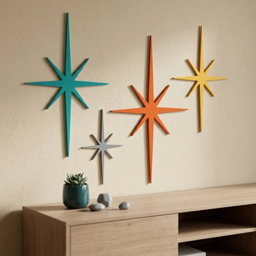Metal Star Cutout Wall Decoration for Exterior and Interior Applications Such as Yard Fence Deck Wall and Living Space