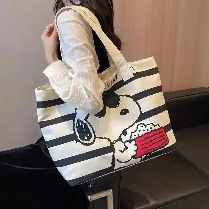 Snoopy “Cool Joe” Cartoon Large Capacity Canvas Bag
