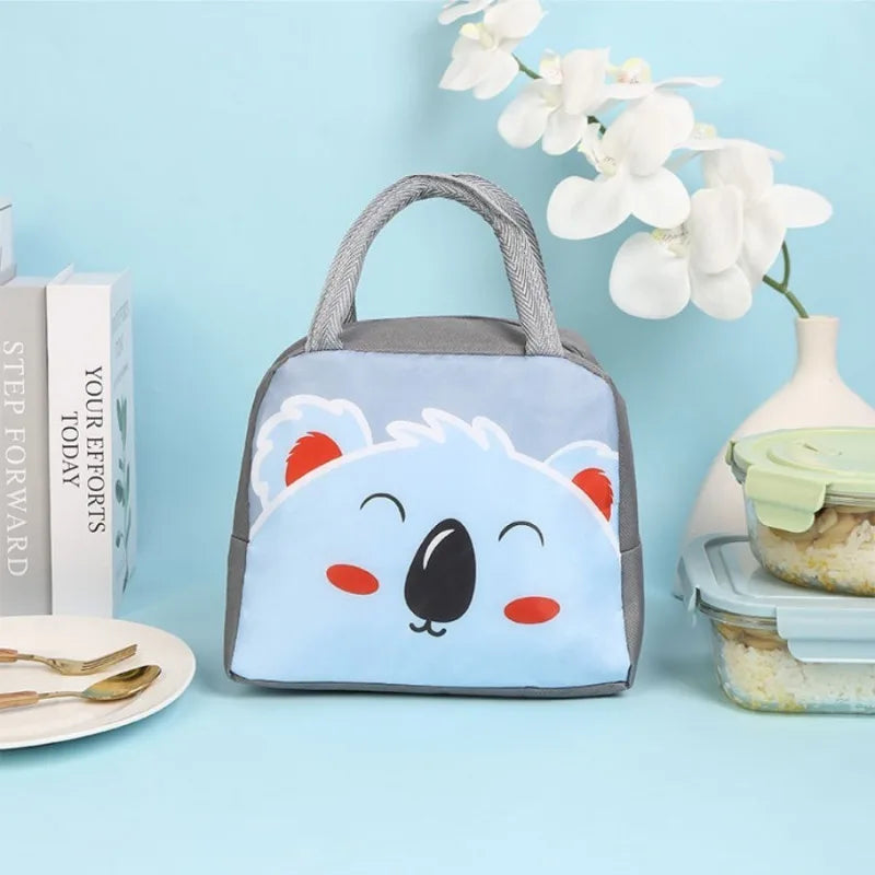Lunch Bag Cute Cartoon Animal Lunch Box Large Capacity Thermal Cooler Bag