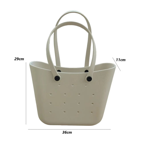 1PCS New Trend EVA Plastic Molded Beach Bag, Fashion Women Hand Shopping Good Helper, Multi-functional Makeup Storage