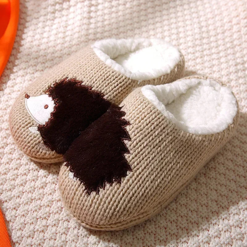 Women's Cartoon Animal Indoor Slippers — Cozy Non-Slip House Shoes