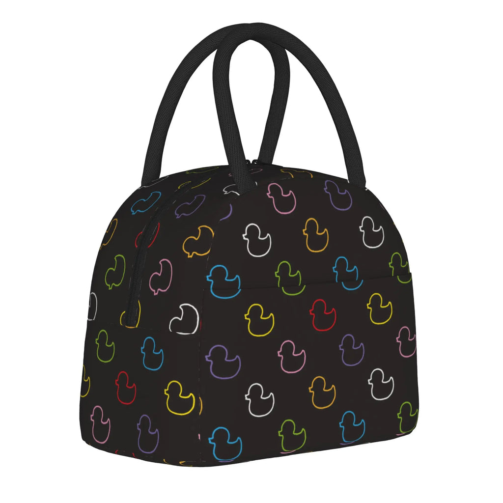 Cartoon Yellow Duck Pattern  Insulated Lunch Bags Thermal Bag Lunch Container  Leakproof Lunch Box Tote Food Storage Bags