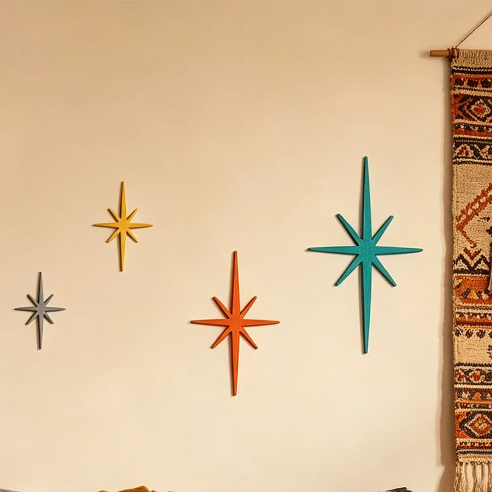 Metal Star Cutout Wall Decoration for Exterior and Interior Applications Such as Yard Fence Deck Wall and Living Space