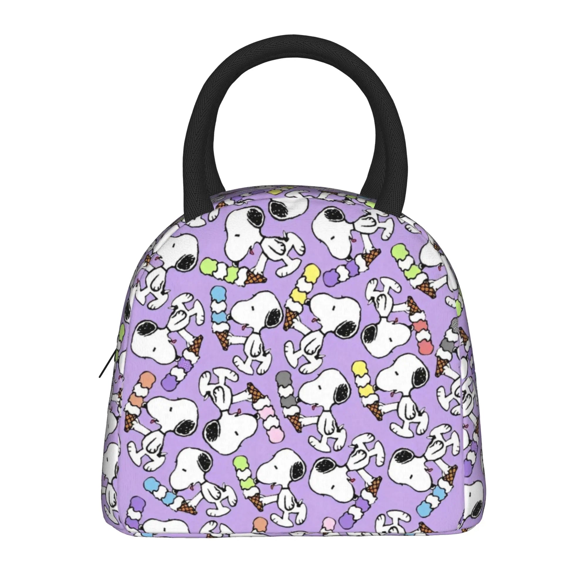 Snoopy Ice Cream Insulated Lunch Bag Cooler Bag Lunch Container Cartoon Leakproof Tote Lunch Box for Men Women Work  Picnic