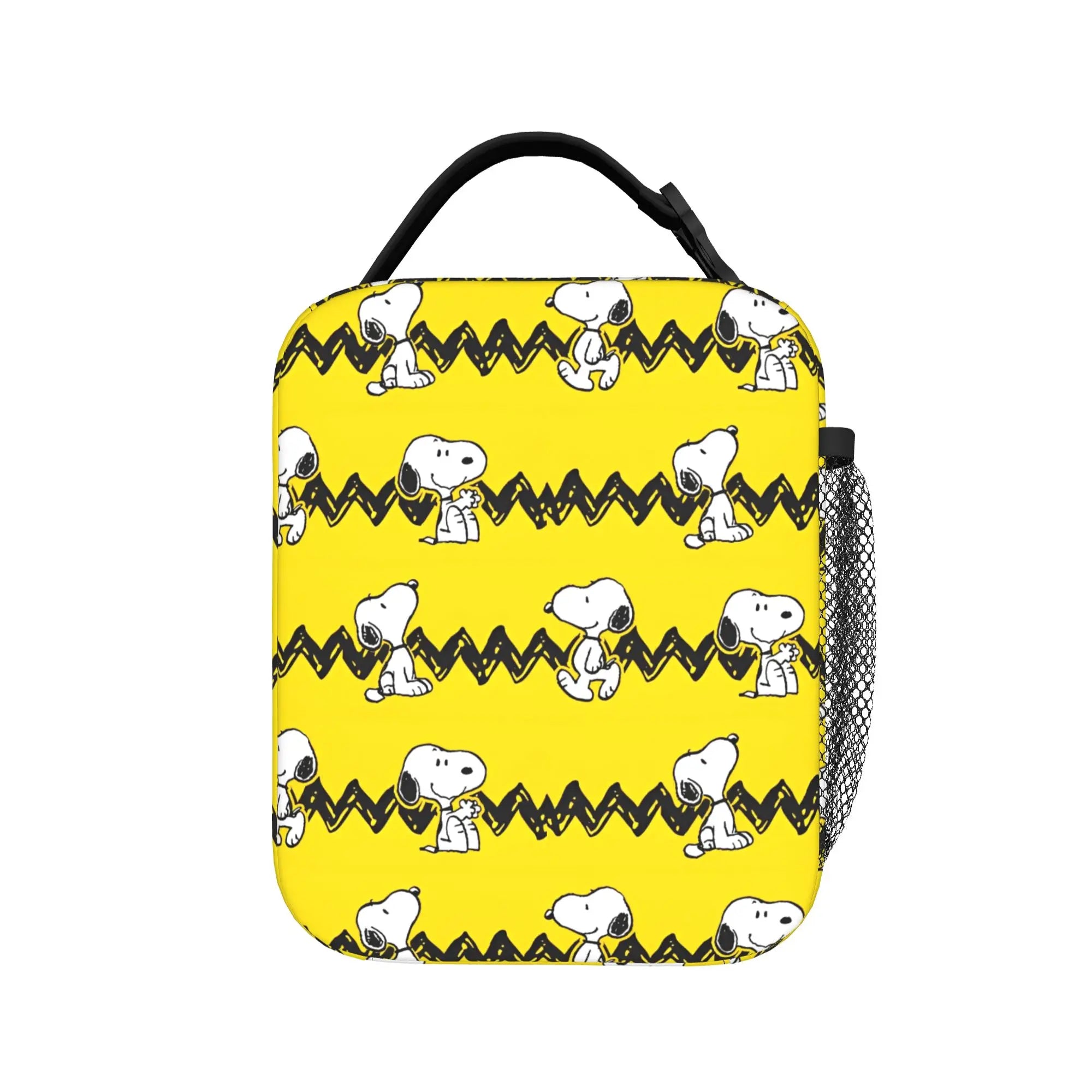 Snoopy Woodstock Riding Bike Insulated Lunch Bag Cooler Bag Reusable,Meal Container Cartoon Lunch Box Tote Food Bag Outdoor