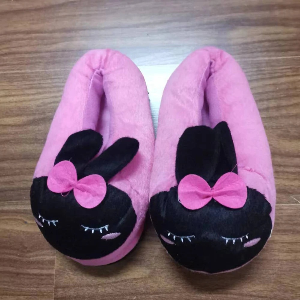 3D Yellow Duck Plush Slippers — Cozy Fuzzy Indoor House Shoes