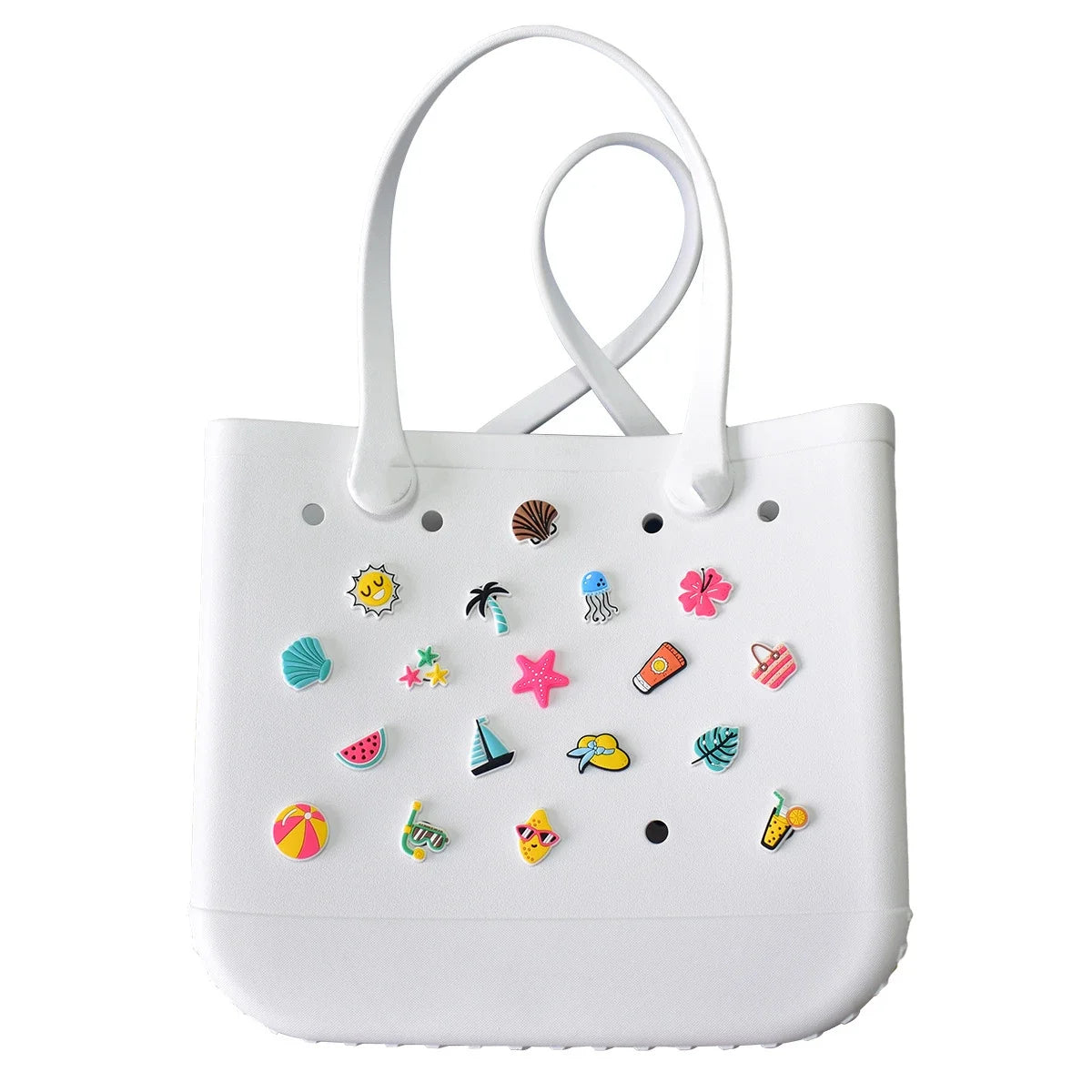 new summer EVA big size beach bag buckle charms decorations accessories for bogg totes bag woman DIY gift travel pendant