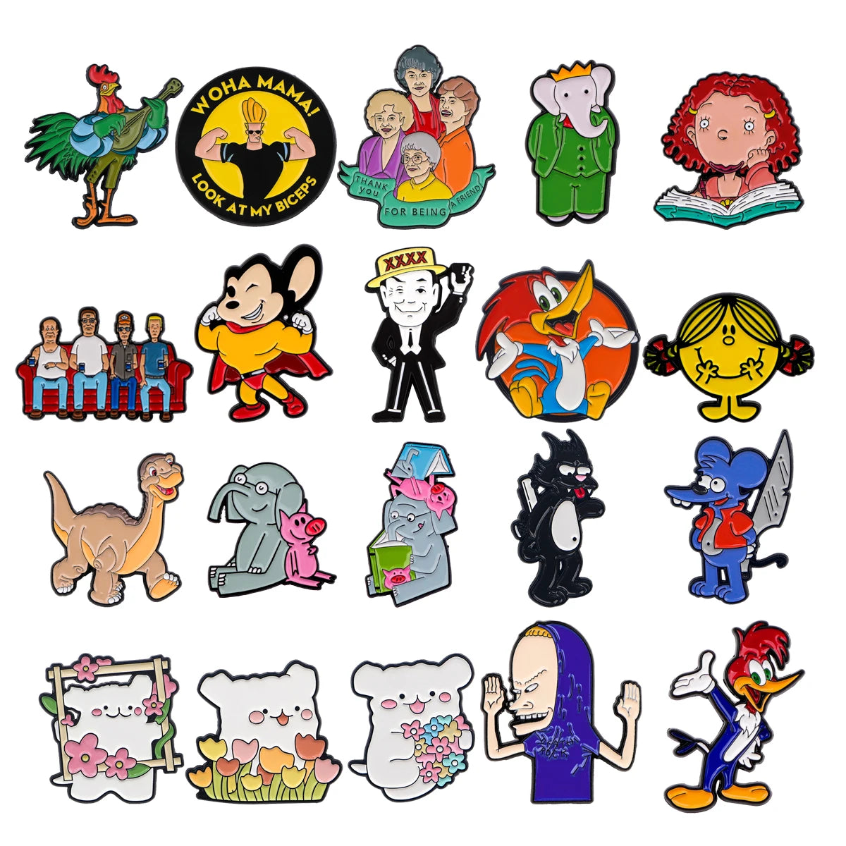 Cartoon The Golden Girls Cute Enamel Pins Elephant Brooches For Clothing Backpack Lapel Badges Fashion Jewelry Accessories Gifts