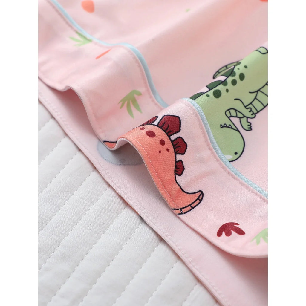 Dinosaur Themed Pajamas Pink with Animal Print Lapel Short Sleeve Shorts Loungewear Home Wear Set Clothes Gifts for Women