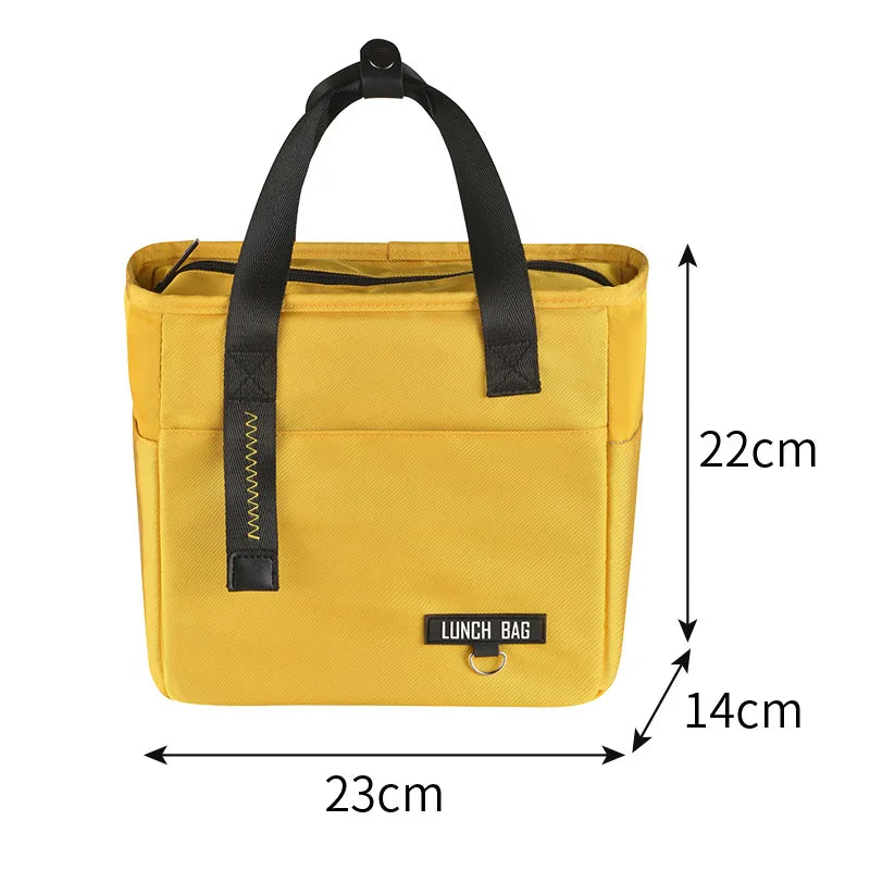 Fashionable Student Lunch Box Bag, Office Worker Lunch Box Handbag, Outdoor Insulation Bag, Fresh-keeping Ice Bag, Bento Bag