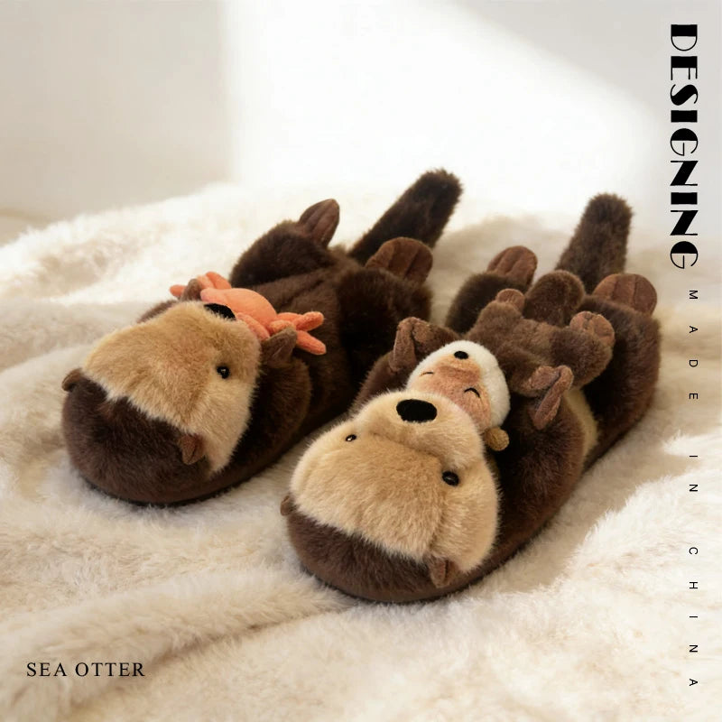 Sea Otter & Crab Plush Doll