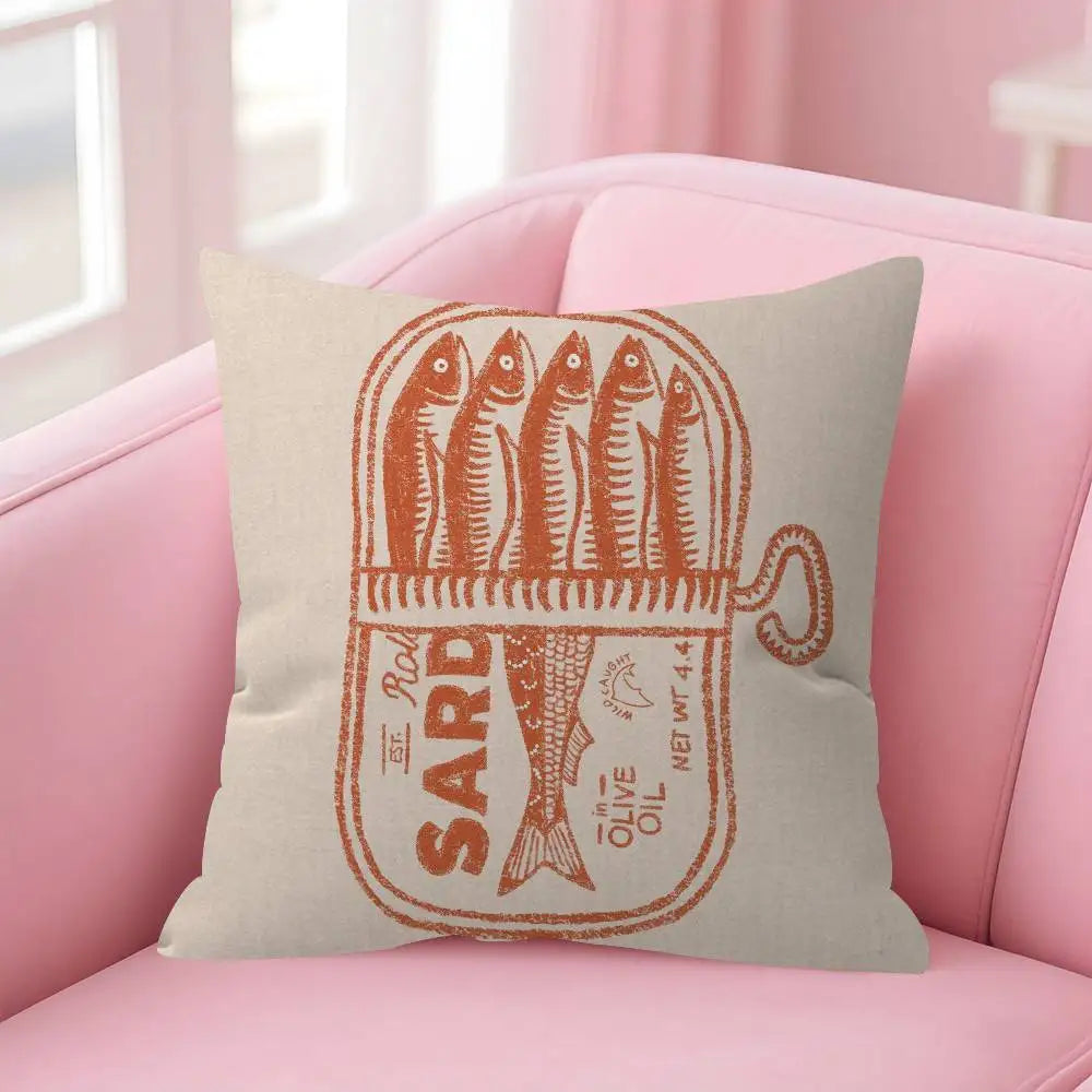 Sardine Can Decorative Pillow Cover