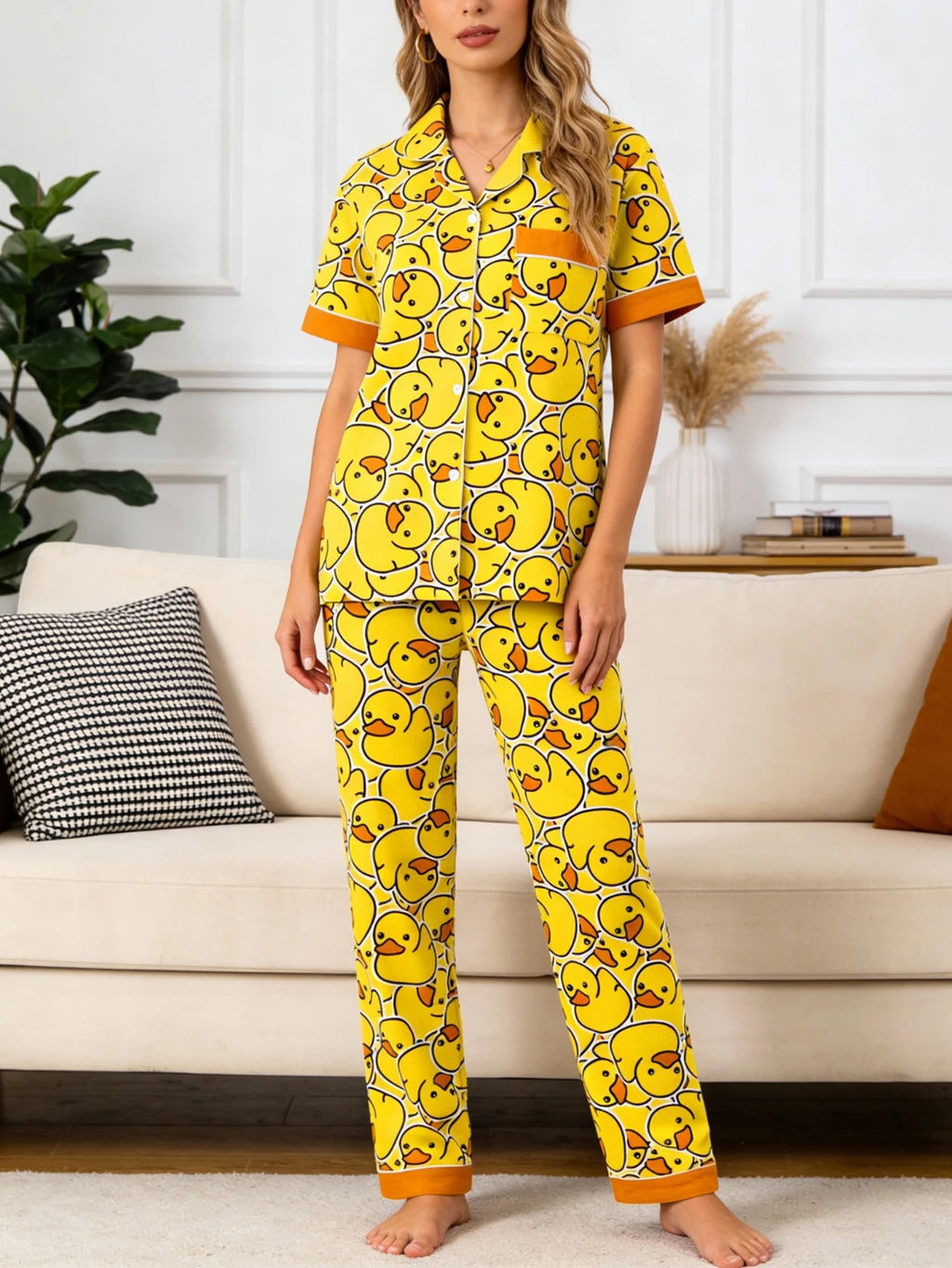 Duck, Duck, and more Ducks Pajama set