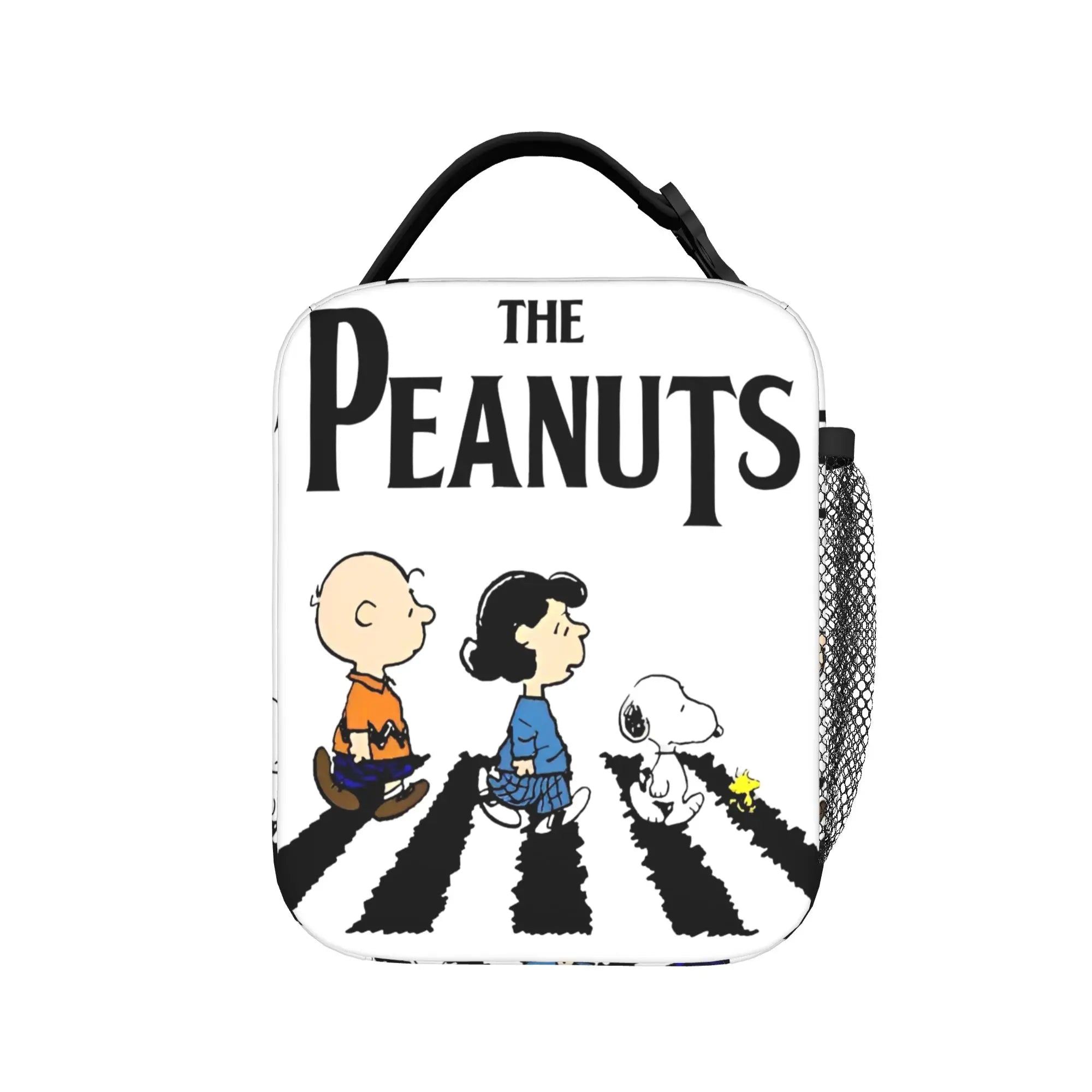 Snoopy Woodstock Riding Bike Insulated Lunch Bag Cooler Bag Reusable,Meal Container Cartoon Lunch Box Tote Food Bag Outdoor