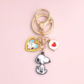 snoopy merchandise two-dimensional metal keychain couple personalized creative companion bag pendant key ring gift wholesale
