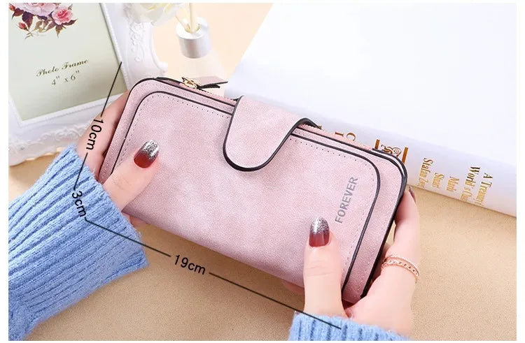 Bambi Long Zip Wallet Multi-Card Cute Cartoon Pattern Soft Texture Wallet for Women Large Capacity Kawaii Lady Clutch Bag