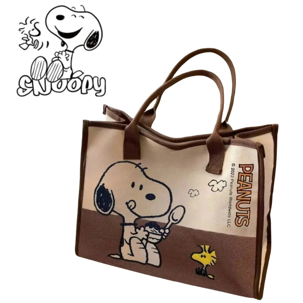 HOT Selling Snoopy Woodstock Cartoon Large Capacity Shoulder Commuter Tote Bag