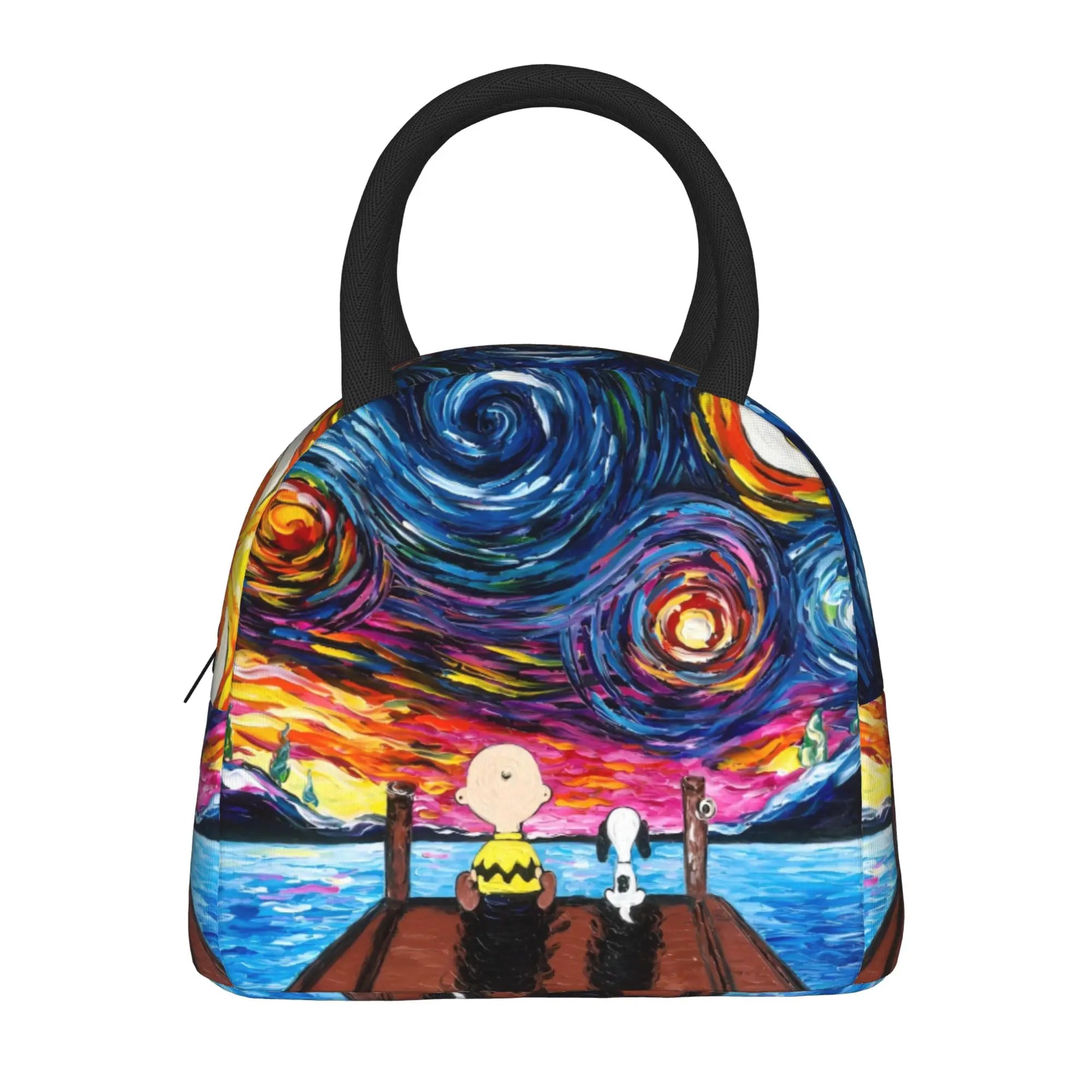 Snoopy Ice Cream Insulated Lunch Bag Cooler Bag Lunch Container Cartoon Leakproof Tote Lunch Box for Men Women Work  Picnic