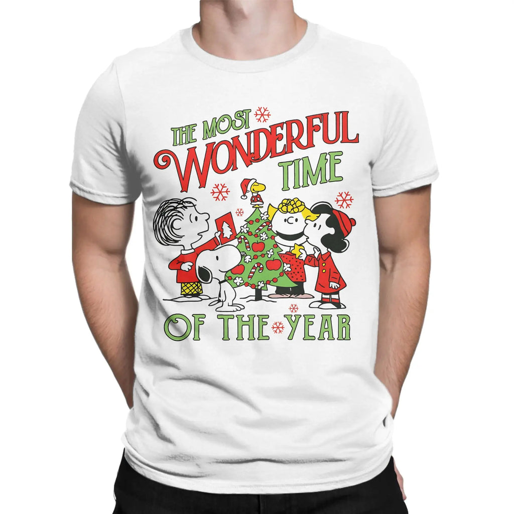 Print Snoopy Since 1958  T Shirt Cotton Short Sleeve  Round Neck