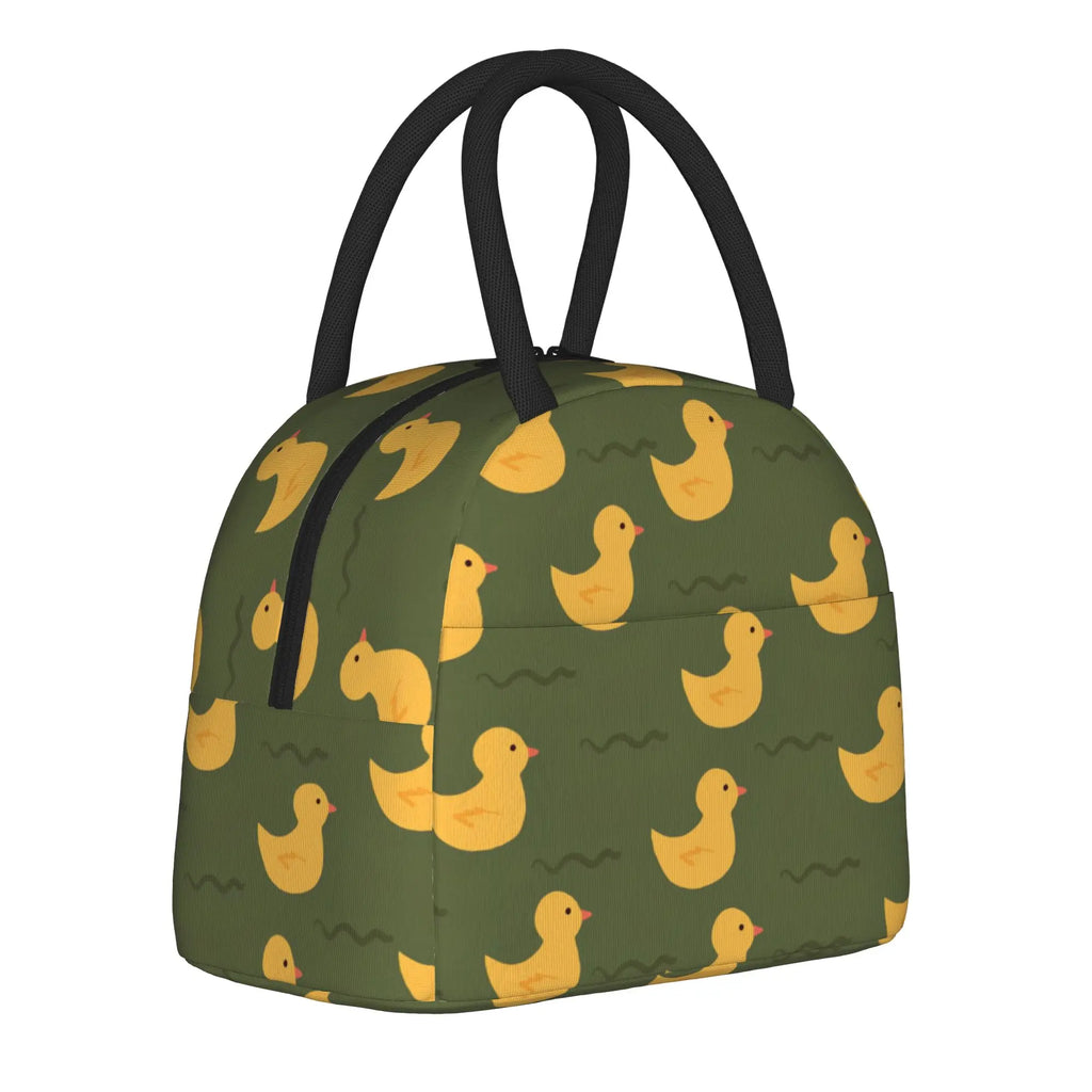 Cartoon Yellow Duck Pattern  Insulated Lunch Bags Thermal Bag Lunch Container  Leakproof Lunch Box Tote Food Storage Bags