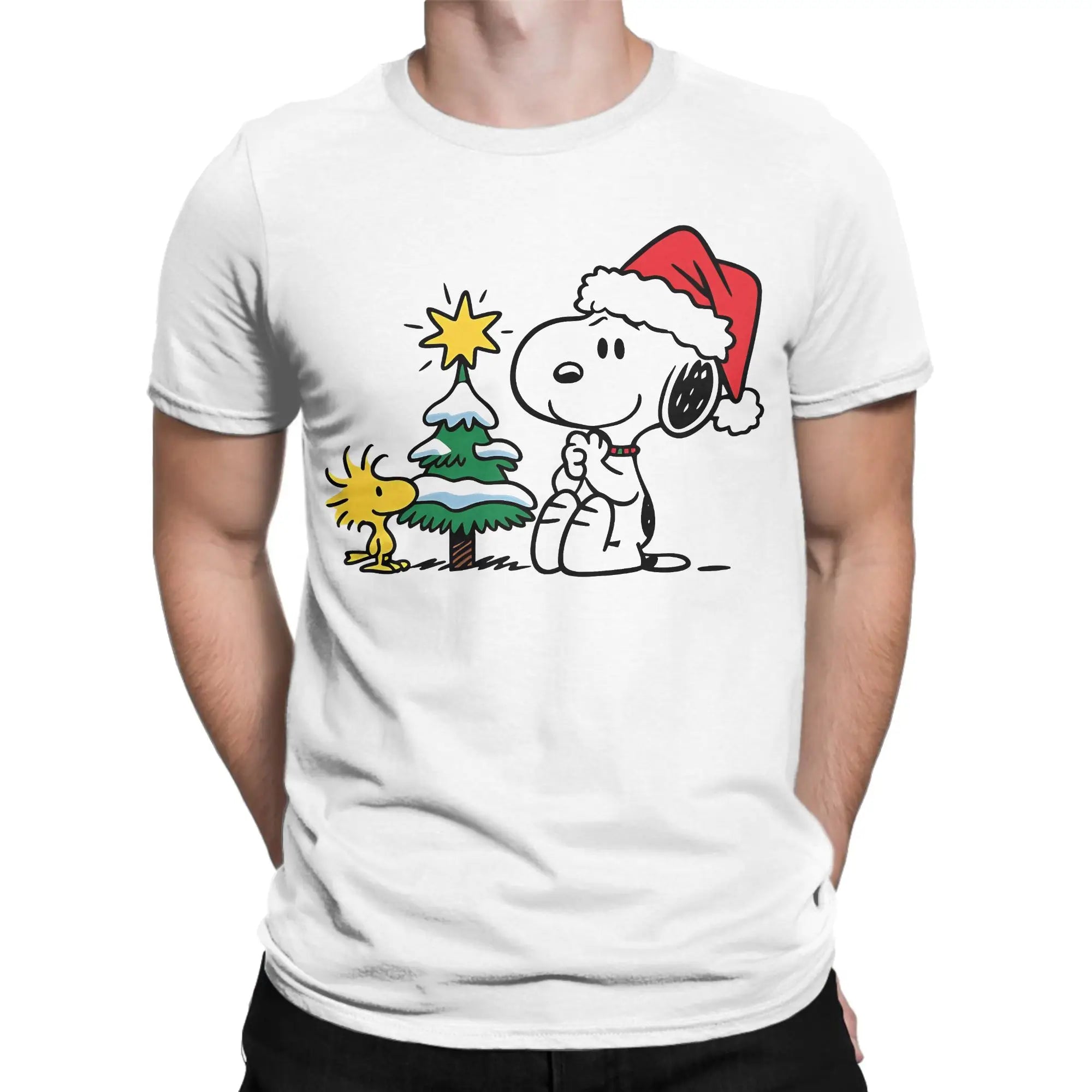 Print Snoopy Since 1958  T Shirt Cotton Short Sleeve  Round Neck