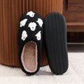 Halloween Ghost Witch Plush Slippers — Cozy Embroidered Indoor House Shoes